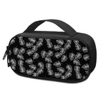 Black And White Monstera Pattern Print Insulin Cooler Travel Case