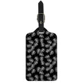 Black And White Monstera Pattern Print Luggage Tag