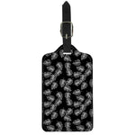 Black And White Monstera Pattern Print Luggage Tag
