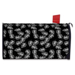Black And White Monstera Pattern Print Mailbox Cover