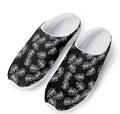 Black And White Monstera Pattern Print Mesh Casual Shoes