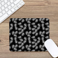 Black And White Monstera Pattern Print Mouse Pad