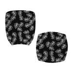 Black And White Monstera Pattern Print Office Chair Cover