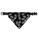 Black And White Monstera Pattern Print Over The Collar Dog Bandana