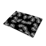 Black And White Monstera Pattern Print Pet Cooling Mat Cover