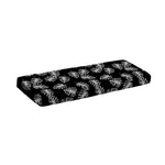 Black And White Monstera Pattern Print Piano Keyboard Cover