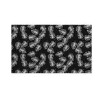 Black And White Monstera Pattern Print Polyester Flag