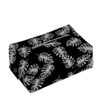 Black And White Monstera Pattern Print Rectangle Tissue Box Cover