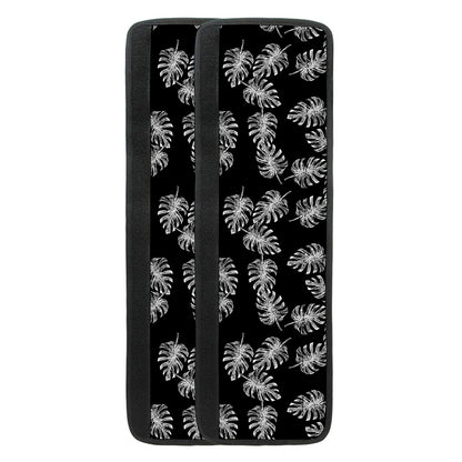 Black And White Monstera Pattern Print Refrigerator Handle Covers