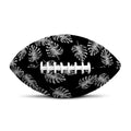 Black And White Monstera Pattern Print Rugby Ball