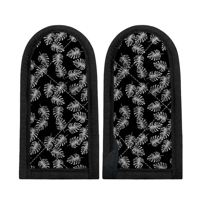 Black And White Monstera Pattern Print Skillet Handle Cover