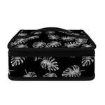 Black And White Monstera Pattern Print Small Lunch Bag