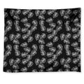 Black And White Monstera Pattern Print Tapestry
