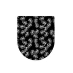 Black And White Monstera Pattern Print Toilet Lid Cover