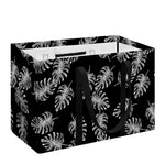 Black And White Monstera Pattern Print Utility Tote Bag
