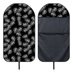 Black And White Monstera Pattern Print Waterproof Car Seat Cover
