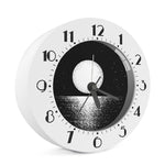 Black And White Moonlight Print Alarm Clock