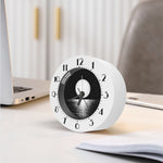 Black And White Moonlight Print Alarm Clock