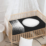 Black And White Moonlight Print Baby Crib Sheet