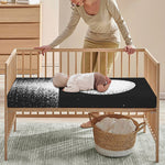 Black And White Moonlight Print Baby Crib Sheet