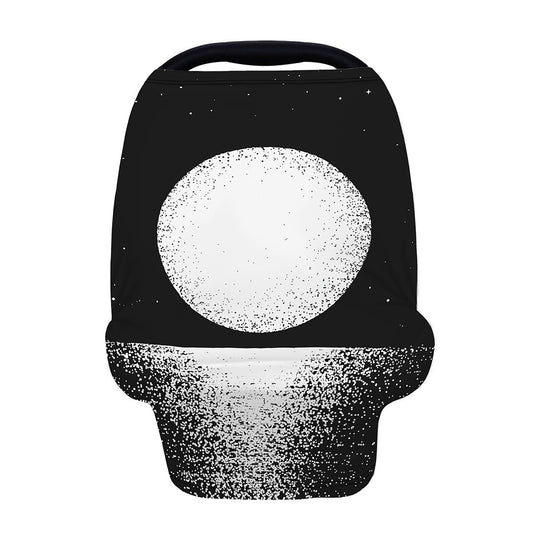 Black And White Moonlight Print Baby Seat Cover