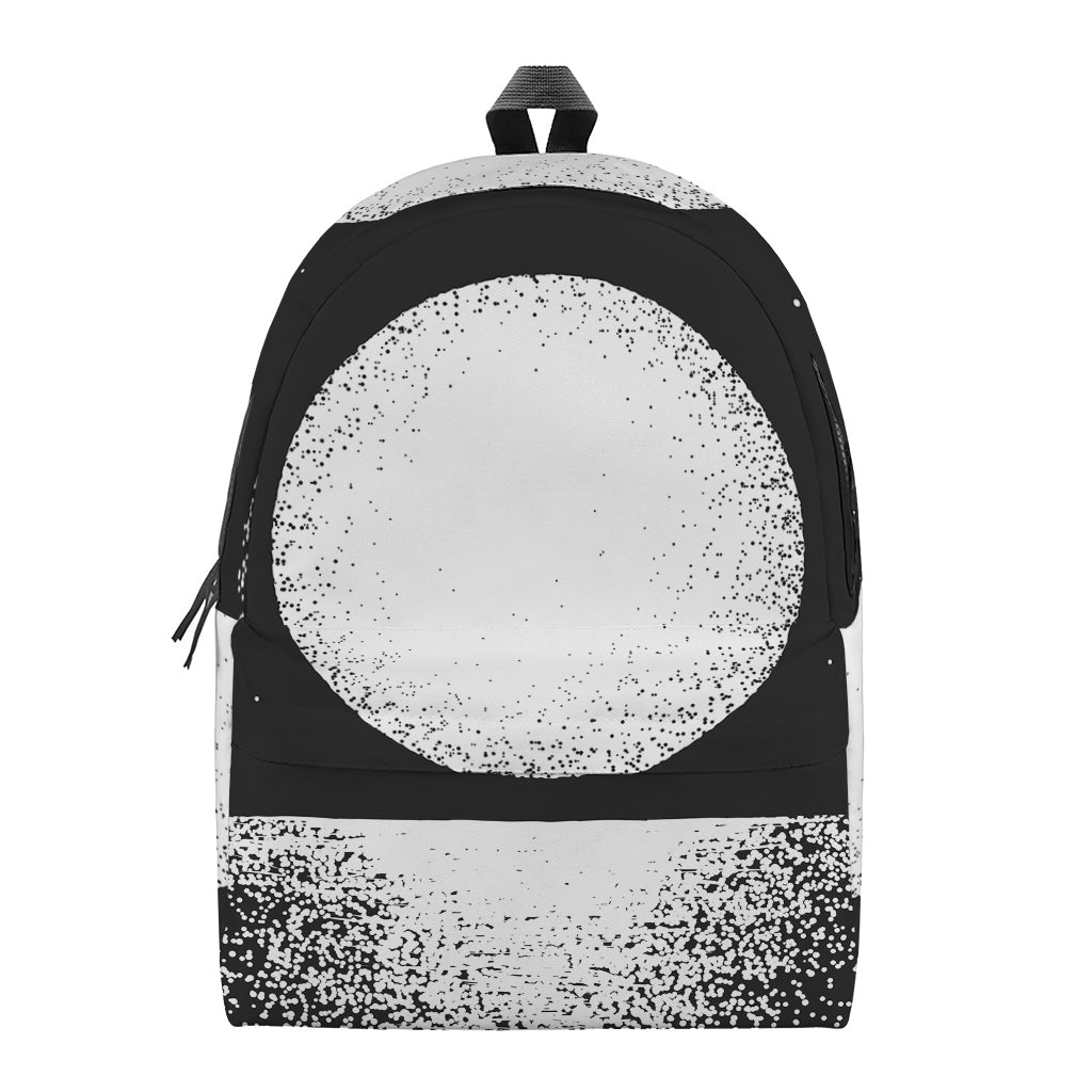 Black And White Moonlight Print Backpack
