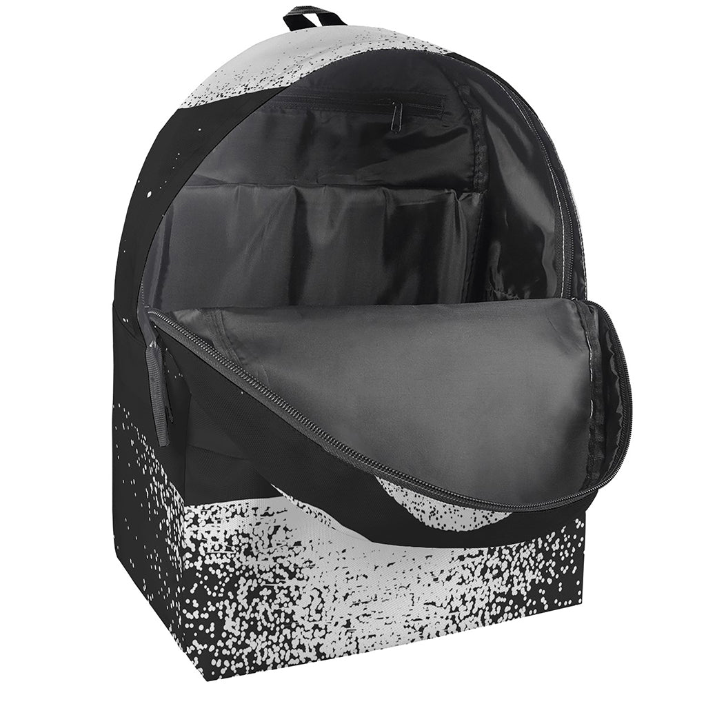 Black And White Moonlight Print Backpack