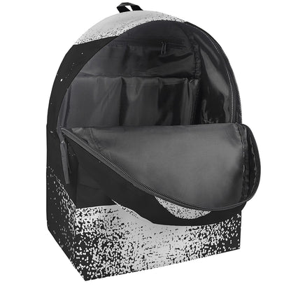 Black And White Moonlight Print Backpack