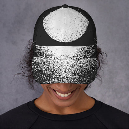 Black And White Moonlight Print Baseball Cap