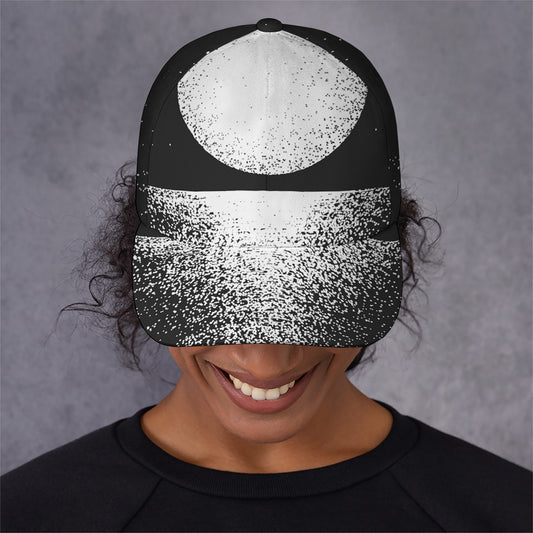 Black And White Moonlight Print Baseball Cap