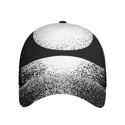 Black And White Moonlight Print Baseball Cap