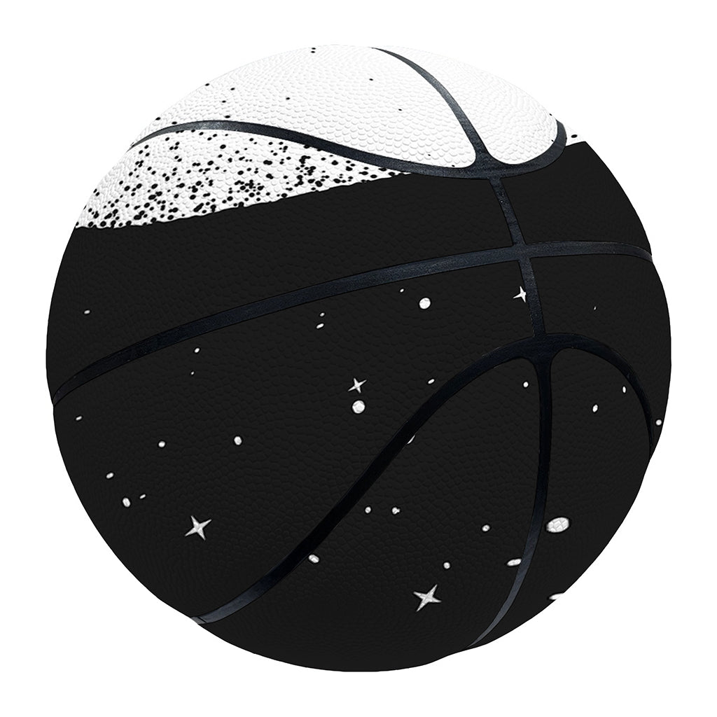 Black And White Moonlight Print Basketball