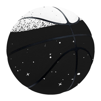 Black And White Moonlight Print Basketball