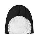 Black And White Moonlight Print Beanie