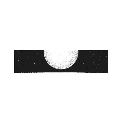Black And White Moonlight Print Bed Runner