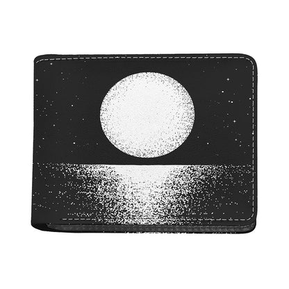 Black And White Moonlight Print Bifold Wallet