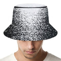Black And White Moonlight Print Bucket Hat