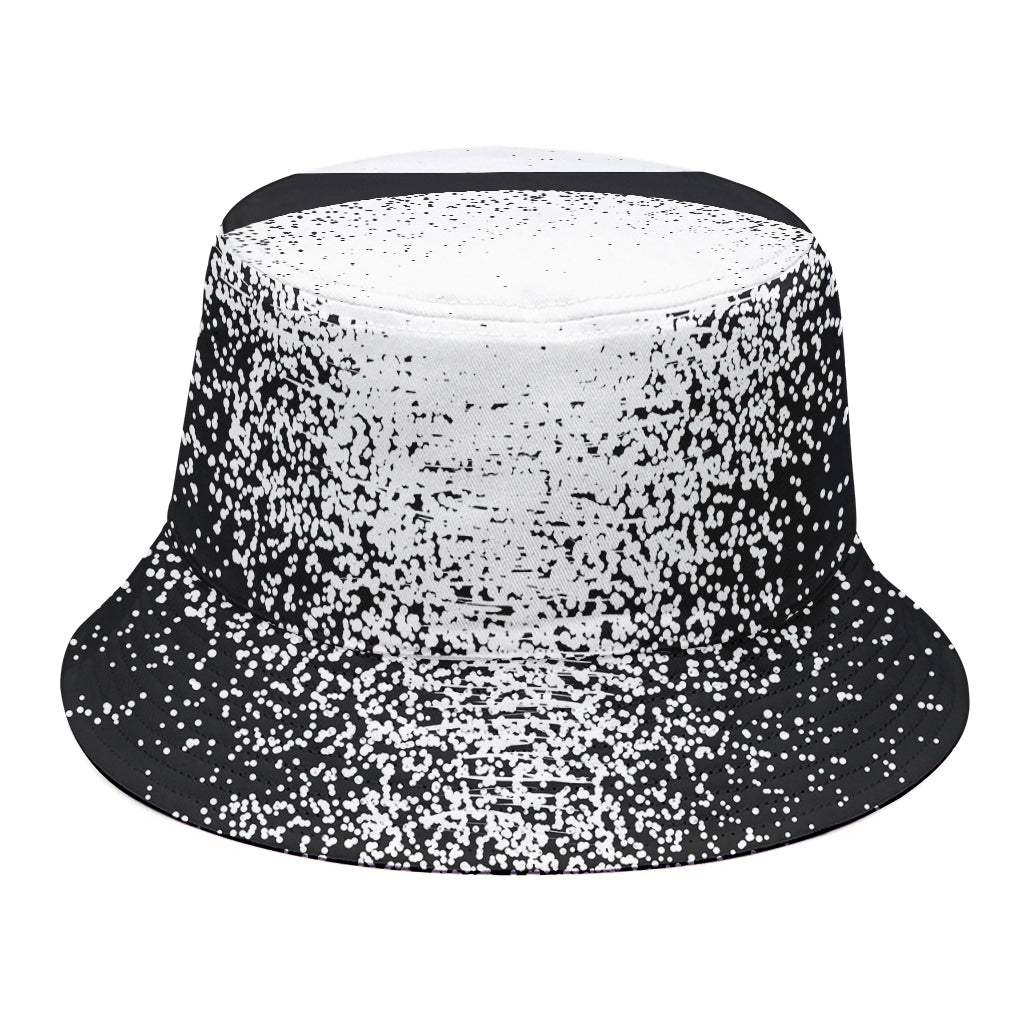 Black And White Moonlight Print Bucket Hat
