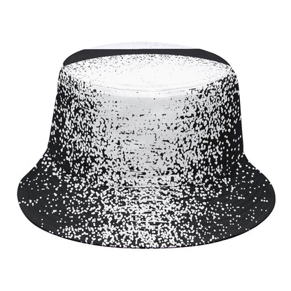 Black And White Moonlight Print Bucket Hat