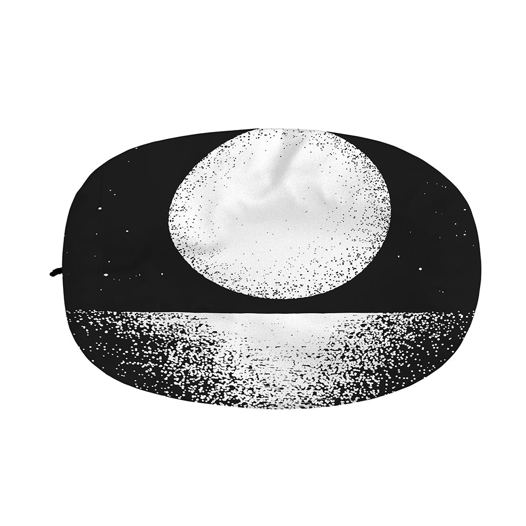 Black And White Moonlight Print Car Side Mirror Covers