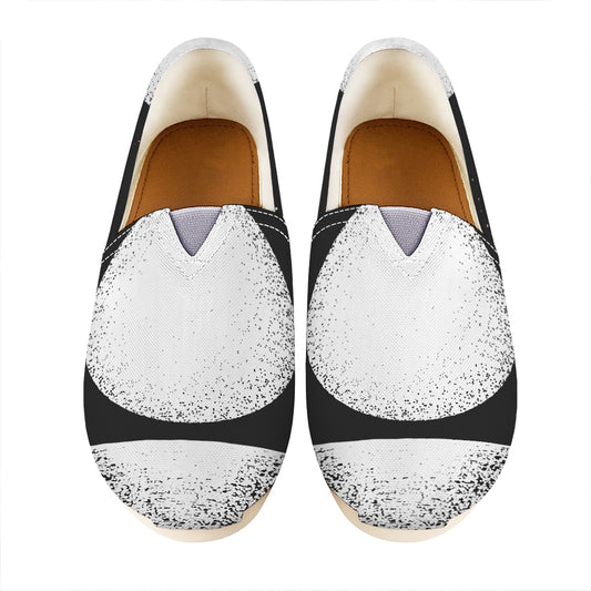 Black And White Moonlight Print Casual Shoes