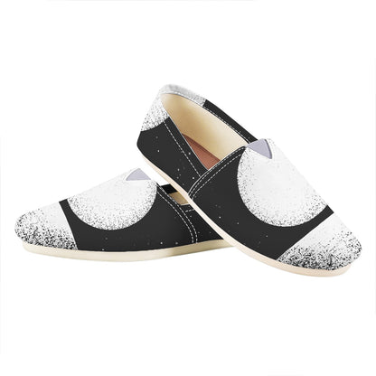 Black And White Moonlight Print Casual Shoes