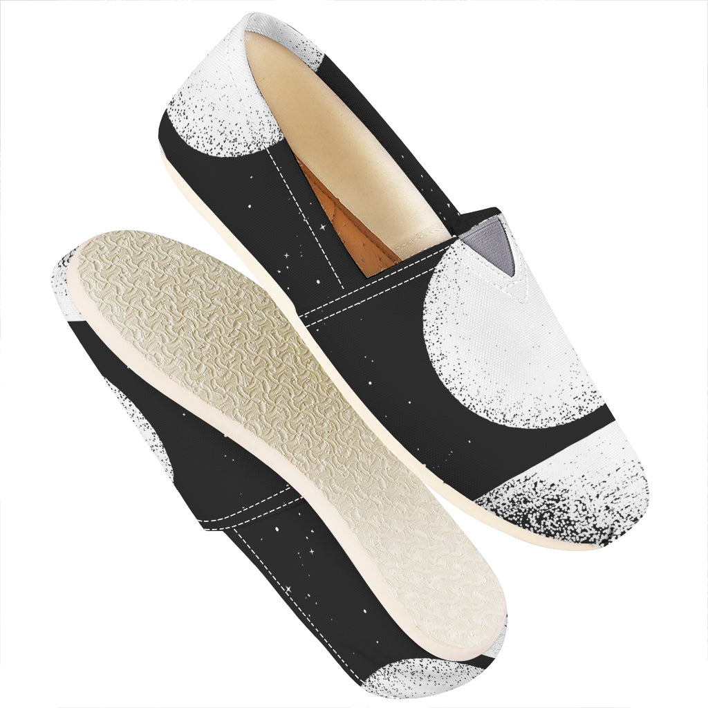 Black And White Moonlight Print Casual Shoes