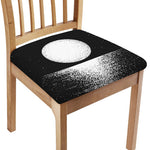Black And White Moonlight Print Chair Cushion Cover
