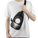 Black And White Moonlight Print Chest Bag