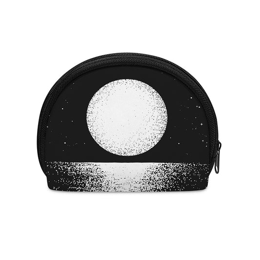 Black And White Moonlight Print Coin Purse