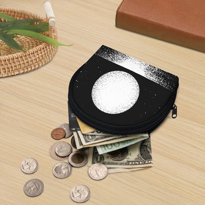 Black And White Moonlight Print Coin Purse