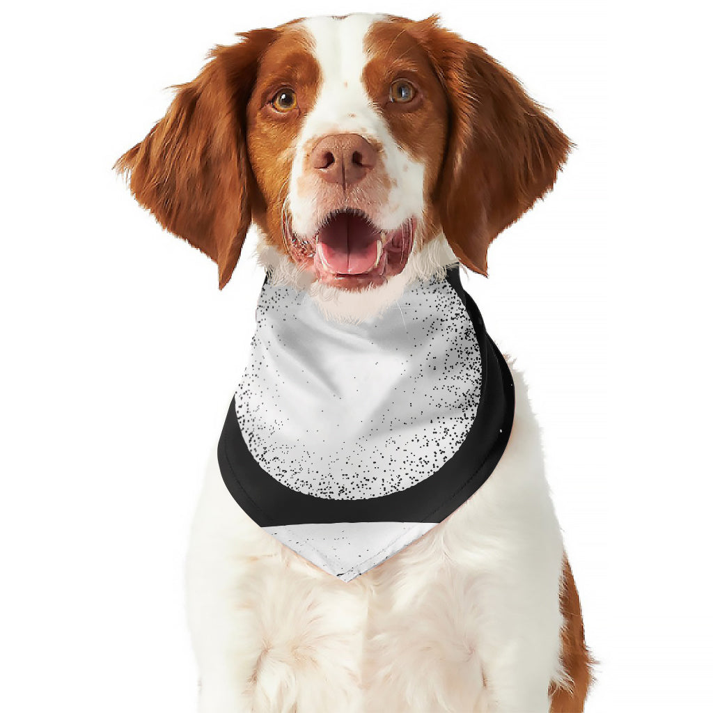 Black And White Moonlight Print Dog Bandana