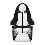 Black And White Moonlight Print Dog Zip Up Hoodie