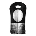 Black And White Moonlight Print Double Neoprene Wine Tote